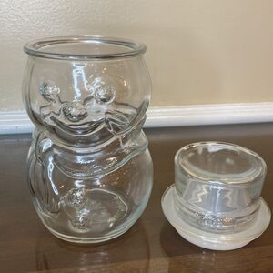 Vintage Glass Snowman Jar- Libbey Glass made in Mexico